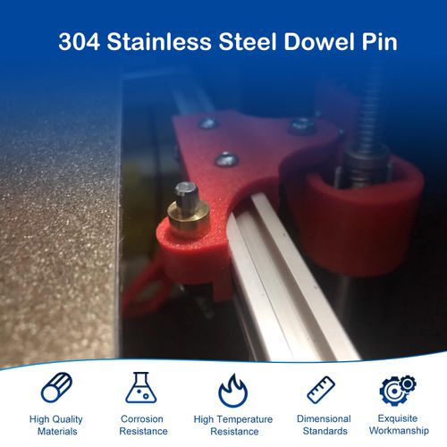 MroMax 40Pcs Dowel Pin, M5 x 35mm 304 Stainless Steel Cylindrical Dowel Pins, Shelf Support Pegs for Metal Devices, Furniture Installation and Wood Bunk Bed