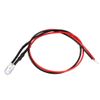 sourcing map 3Pcs 5mm Pre Wired LED, Red DC3-5V Clear Lens, Light Emitting Diodes