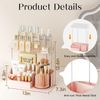 FullMeet Rotating Makeup Organizer w/Makeup Brush Holder - Light Pink