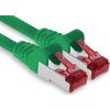 1aTTack.de - 1x 7.5m CAT6 patch cable S/FTP PIMF shielding CAT.6 RJ45 network cable Ethernet cable DSL LAN router switch modem patch panel - green - 1 piece