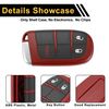 TUCKBOLD 3 Button Key Fob Shell Case for Dodge Charger 2018 Keyless Entry Remote Replacement Case Black Red
