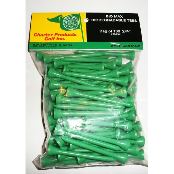 Charter Biomax 2 3/4" Eco Friendly Golf Tees Green Durable