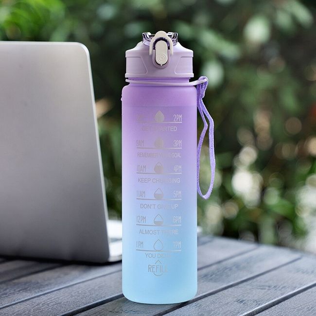 24 Oz. Water Bottle w/Rechargeable COB Light in Lid