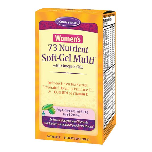 Nature's Secret Women's 73 Nutrient Soft-Gel Multi Vitamin, 60-Count