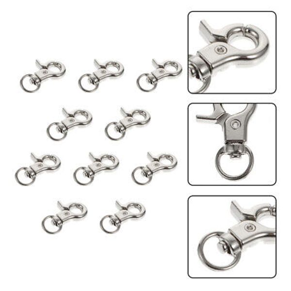 10Pcs Birdcage Lock Stainless Steel Cages for Parrots Hooks Heavy Duty Snaps