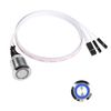 YACSEJAO 12mm Chassis Switch Host Metal Button, Computer Host Switch Cable Metal Blue LED Power Button for Computer DIY Switch