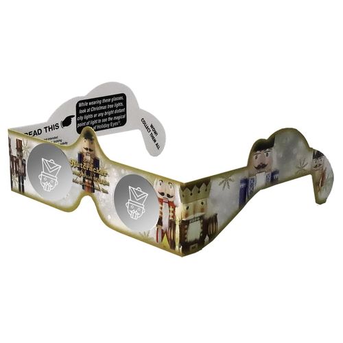 Holiday Eyes Christmas 3D Glasses New for 2024-5 Pair Variety Pack, Exclusively featuring Penguins, Nutcrackers, Jingle Bells, Santas, Snowmen - ready to wear.