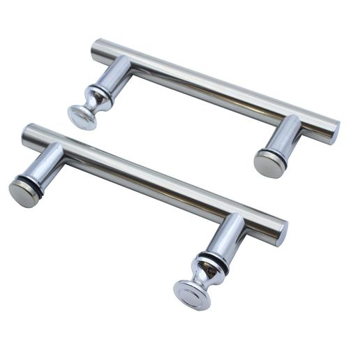 KEABATH Shower Door Handle 2 Pack Shower Door knob Pull Handle Parts Replacement 145mm Hole to Hole Stainless Steel with Plastic knobs Glass Door Handle