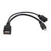 CY Cable Micro USB 2.0 OTG Host Flash Disk Cable with Micro USB Power for Cell Phone Tablet