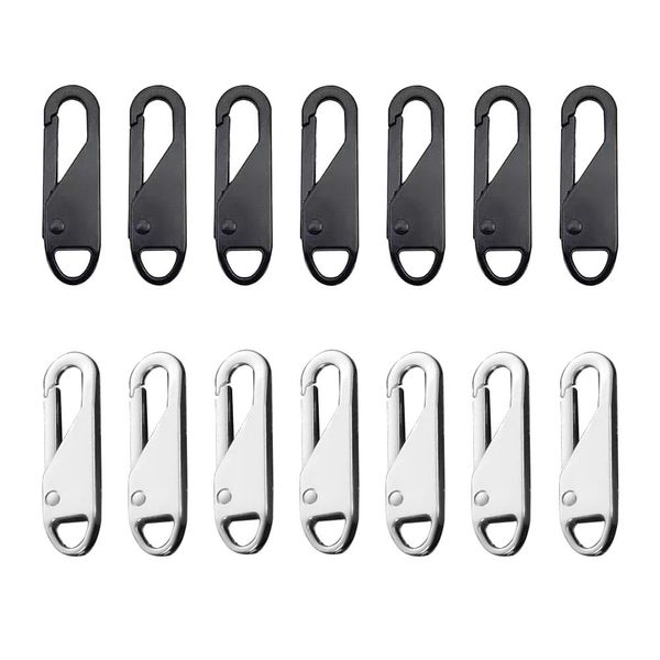 Zipper Pull, 14 Pcs Spare Zipper Pull, Zipper Replacement, Zipper Pull Replacement, Detachable Metal Zipper Pull, for Suitcase, Backpacks, Clothes, Jeans, Boots