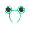 Struts Childrens Green Frog Eyes Headpiece on Headband