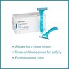 McKesson Disposable Razors, Stainless Steel Triple Blade, Lubricated Strip, Ergonomic Handle, Turquoise, 10 Count, 1 Pack