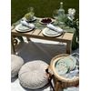 24pc Bone China Dinner Service Set Porcelain Dinnerware MORRIS GARDEN Turquoise