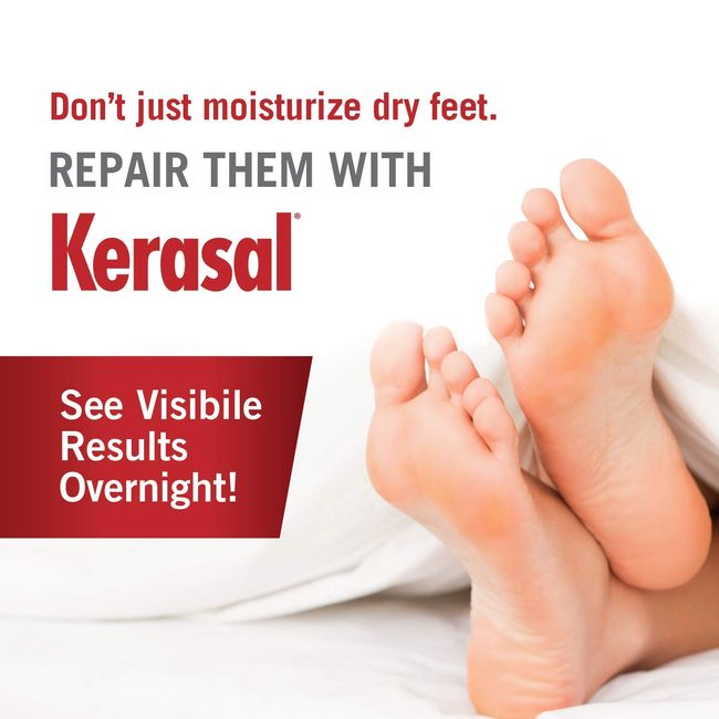 Kerasal Intensive Foot Repair, Skin Healing Ointment for Cracked Heels and  Dry Feet, 1 Oz