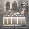 Smart LED Bathroom Mirror Time Date Temp Display Anti-fog Backlit Mirror w Light