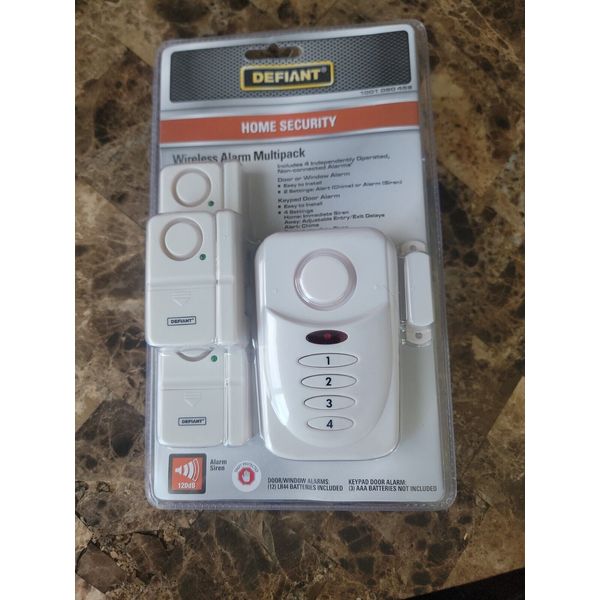 Defiant Wireless Home Security Door/Window Alarm Kit Multipack (SEALED)