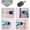 Mesee 0.8-10mm Keyless Drill Chuck Adapter 3/8-24UNF Mount Thread Impact Chuck Converter Quick Release Conversion Tool with 1/4 Inch Hex Shank
