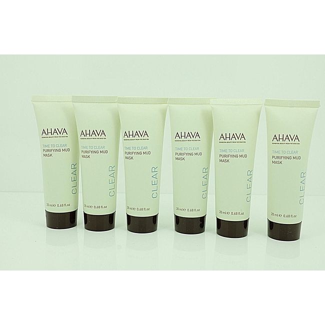 6 AHAVA CLEAR Time to Clear Purifying Mud Mask New 4oz Total