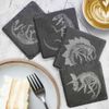 Dinosaur Fossils Set of 4 Slate Coasters