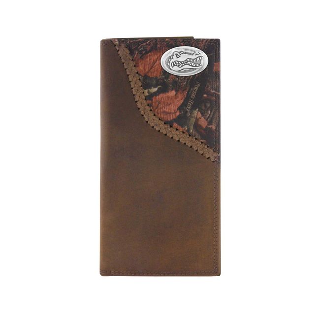 NCAA Florida Gators Camouflage Leather Roper Concho Wallet, One Size