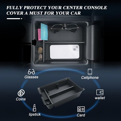 BIBIBO for 2026 Honda Passport Center Console Organizer 2026 Honda Passport RTL/TrailSport Elite/TrailSport Console Tray 2026 Passport Insert Glove Pallet Organizer 2026 Passport (Black-A)