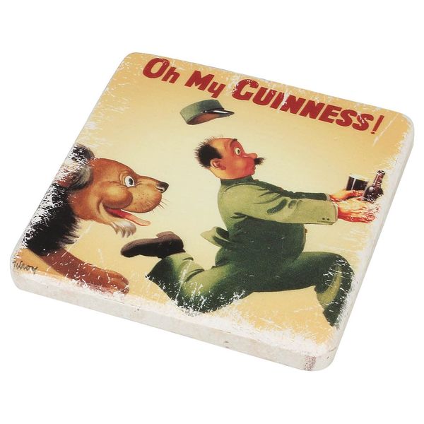 Guinness Stone Effect Coaster - Lion Design