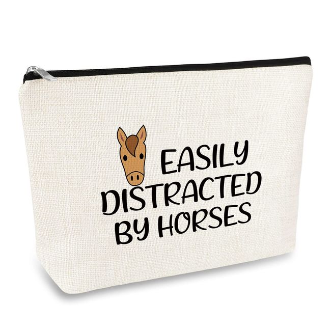 Horse Lover Gift Horse Gift for Women Girls Makeup Bag Horses Cosmetic Bag Cowgirl Equestrian Gifts Travel Toiletry Bag Birthday Christmas Graduation Gift for Horse Lover Friend Daughter Make Up Pouch