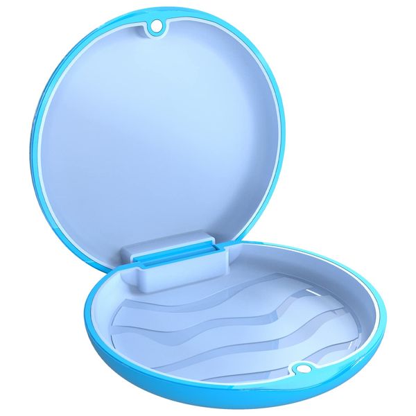 Retainer Case Orthodontic Dental Case: BVN Slim Braces Case, Mouth Guard Case, Denture Box, Teeth Aligner Case, Night Guard Case Container Storage Holder Blue.