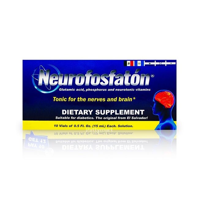 NEUROFOSFATON SUPPLEMENT 10 Drinkable Vials-SUPLEMENTO BEBIBLE PARA CEREBRO