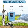 3" DC 24V Solar Pump Submersible Pump Bore 270W Deep Well Pump + MPPT Controller
