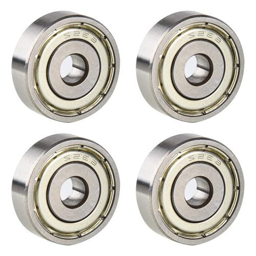 LIUJZZJ Pack of 4 608 ZZ Skateboard Ball Bearings Inline Skates Accessories Bearings Suitable for ABEC Bearings Can be Used for Skateboarding or Inline Skates etc (8 x 22 x 7) mm