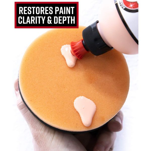 Adam's Car Scratch & Swirl Remover Hand Correction System | Paint Transfer Removal & Repair Minor Defects and Oxidation | Orange Compound Correction Pad Applicator (2 Step Kit)