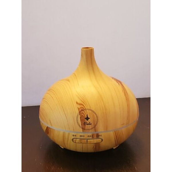 CIELO Woodgrain Aroma Diffuser Humidifier Oils 300ml 7 Mood Light Colors