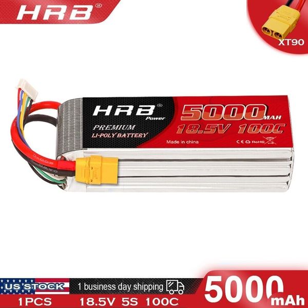 HRB 18.5V 5000mAh 5S XT90 LiPo Battery For RC Helicopter Airplane Car Truck Boat