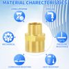 ChillWaves Brass Pipe Fitting, Reducer Hex Coupling 3/4" NPT Female x 1/2" NPT Female Thread Adapter(3-PACK)