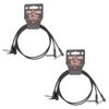 Briskdrop Pig Hog PHLSK2BK Low Profile Patch Cables, Black, 2 ft (2 Pairs)