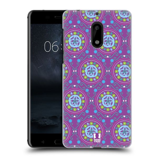 Head Case Designs Purple Bohemian Flower Bohemian Patterns Hard Back Case Compatible With Nokia 6