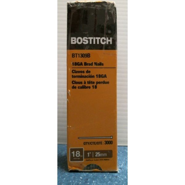 Bostitch  18 GA Brad Nail, 1 ", Qty: 3,000   (BT 1309B) FS