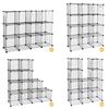 12-Cube Storage Shelf Storage Bins Wire Cube Storage Organizer Modular Bookshelf