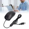 Wired Heated Mouse, 1600DPI 3 Levels Adjustable Ergonomic USB Desktop Computer Mouse for OS X System (Black)