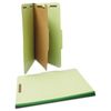 Universal UNV10261 4-Section Pressboard Classification Folder - Legal, Green (10/Box)