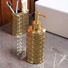 Gold Bathroom Accessory Set, 4-Piece Ceramic Bathroom Decorations Accessories