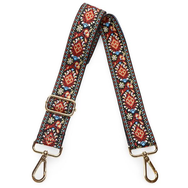 Kolti Purse Strap Replacement Crossbody Handbag Stripe Wide Adjustable, Gold Buckle-377