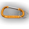 2 Pack Medium Carabiner Keychain for Backpack Belt Camping Survival Kit - Orange