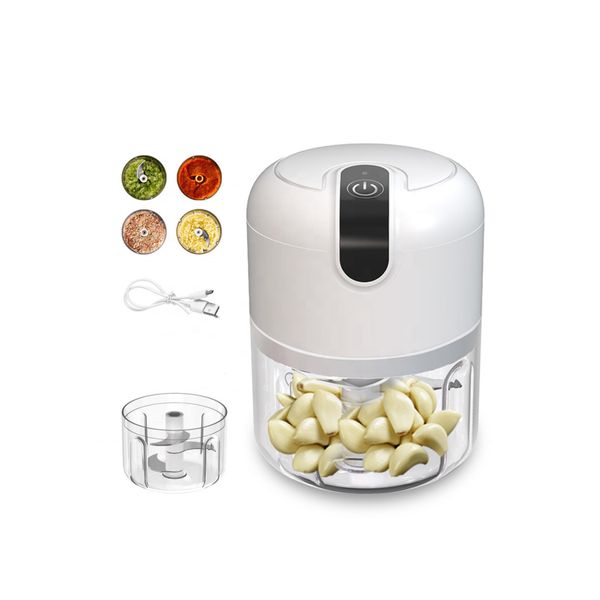 Portable Cordless Rechargeable Mini Chopper, 250 ml, for Garlic, Meat, Vegetables, Baby Food, and Picnics