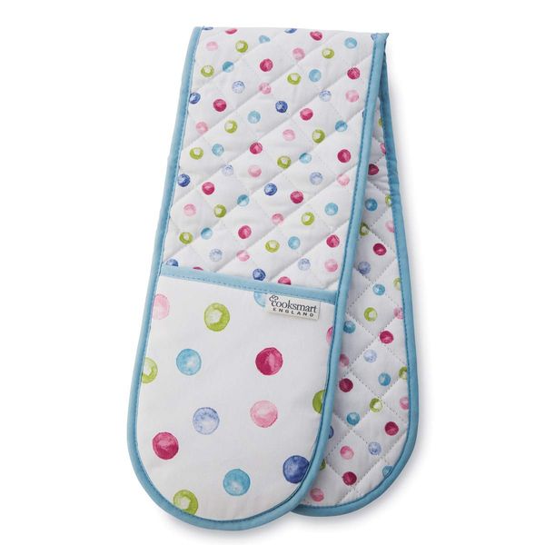 Cooksmart Double Oven Glove, Spotty Dotty