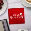 Shopagift No Vegan No Comments 2 Pack Coasters - 9cm x 9cm