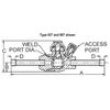 Henry Technologies 937204 Screw Down Stop Valve Schrader Type 1/2 ODS Ball Valve
