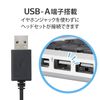 Elecom HS-EP19UBK Headset Wired Earphone Microphone USB Connection Stereo Black