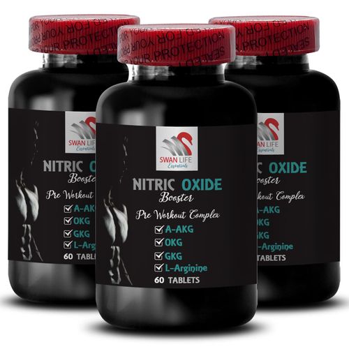 Nitric oxide supplements for men - NITRIC OXIDE BOOSTER - nitric oxide booster supplement, strength focus, fitness formula, energy boost, performance booster, endurance support 3 Bottle 180 Tablets
